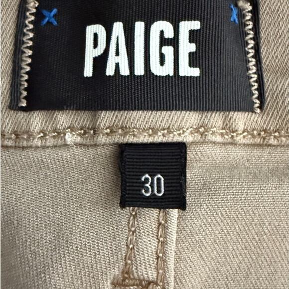 Paige Lennox Slim Fit Jeans Men’s 30x33 Tan Stretch Denim Vintage Light Oak - Picture 7 of 10